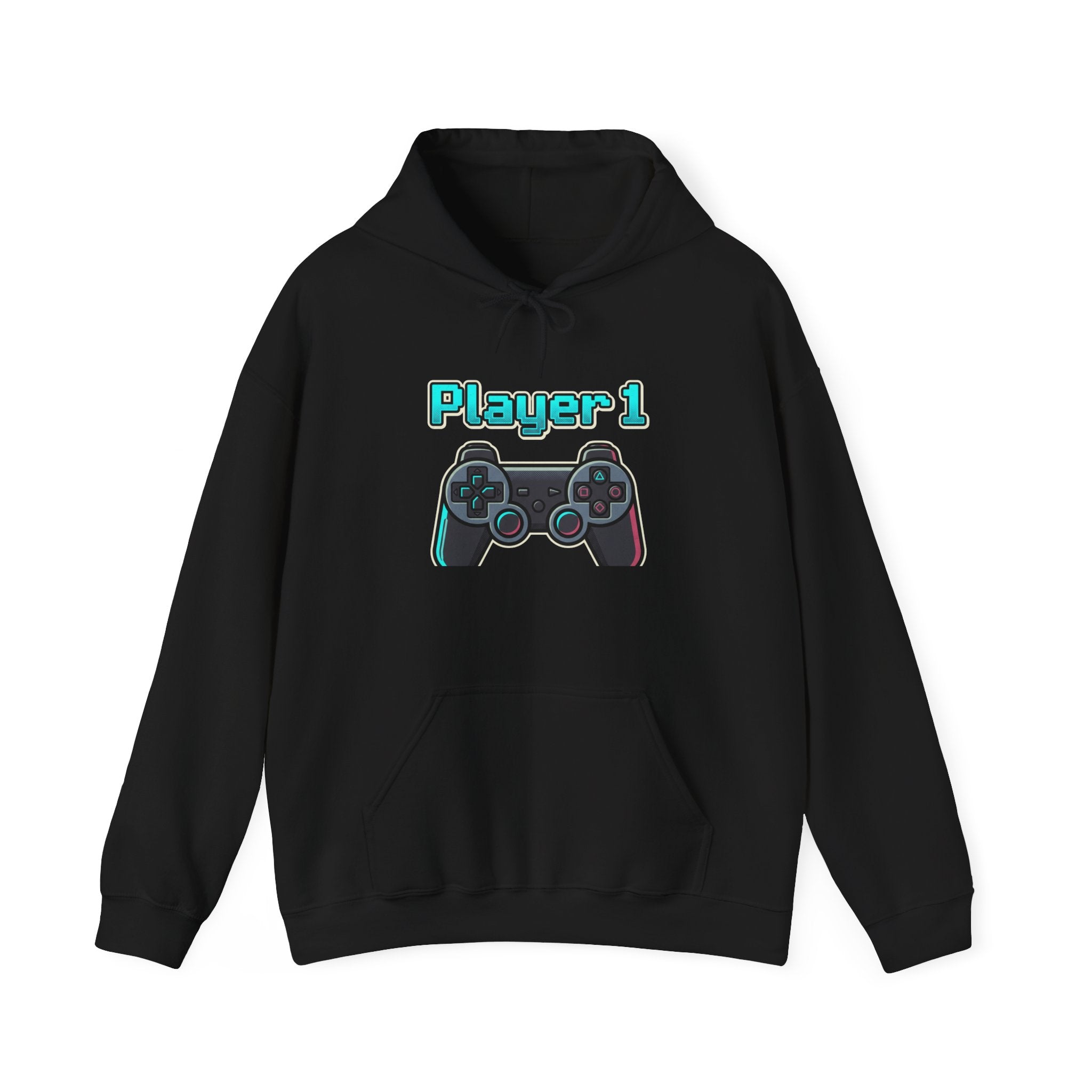 Player 1 Retro Controller Hoodie — Gamer Sweatshirt