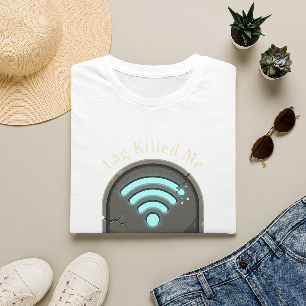 Gamer T-Shirt — “I didn’t lose, lag killed me” Funny Gaming Tee