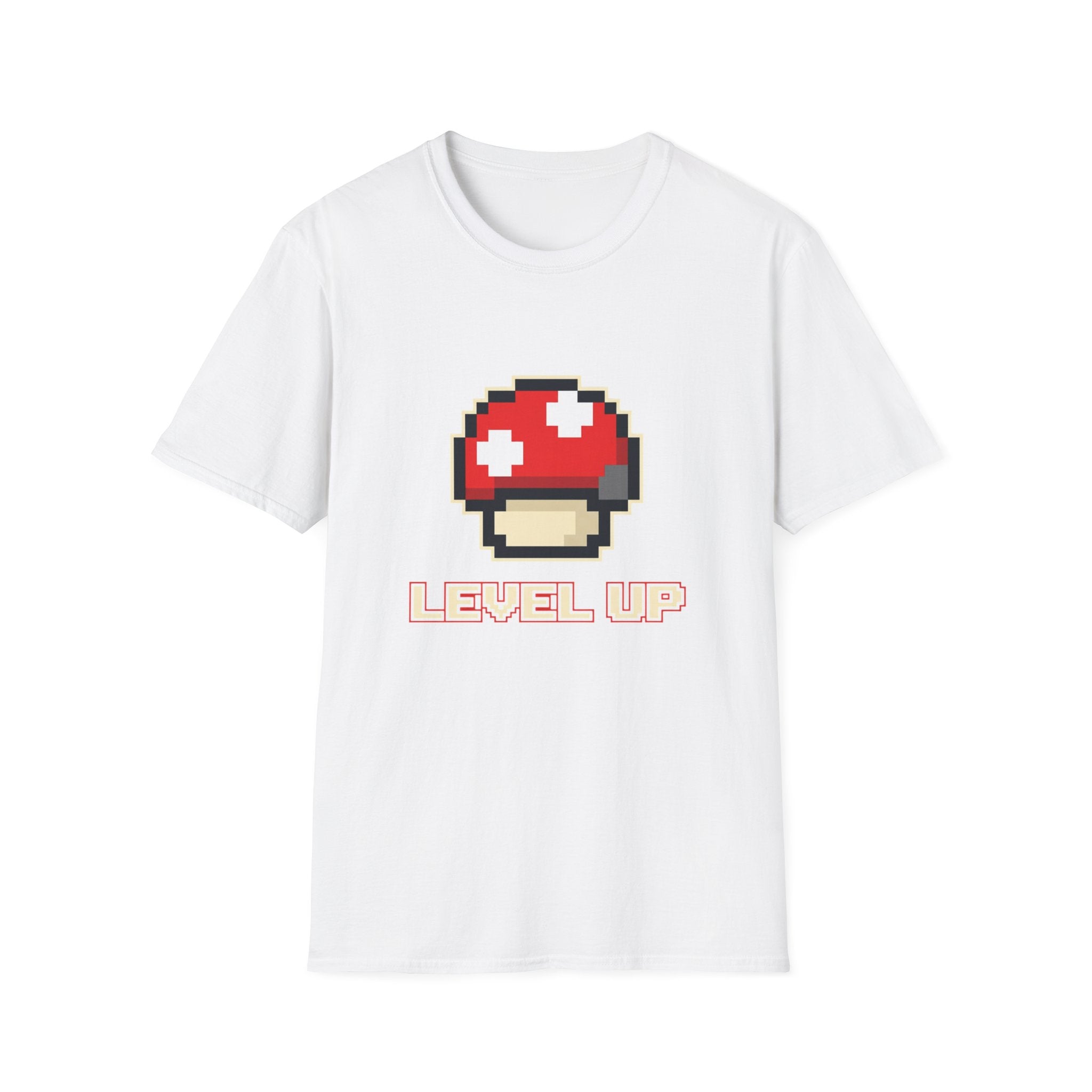Level Up Mushroom Retro Gaming T-Shirt