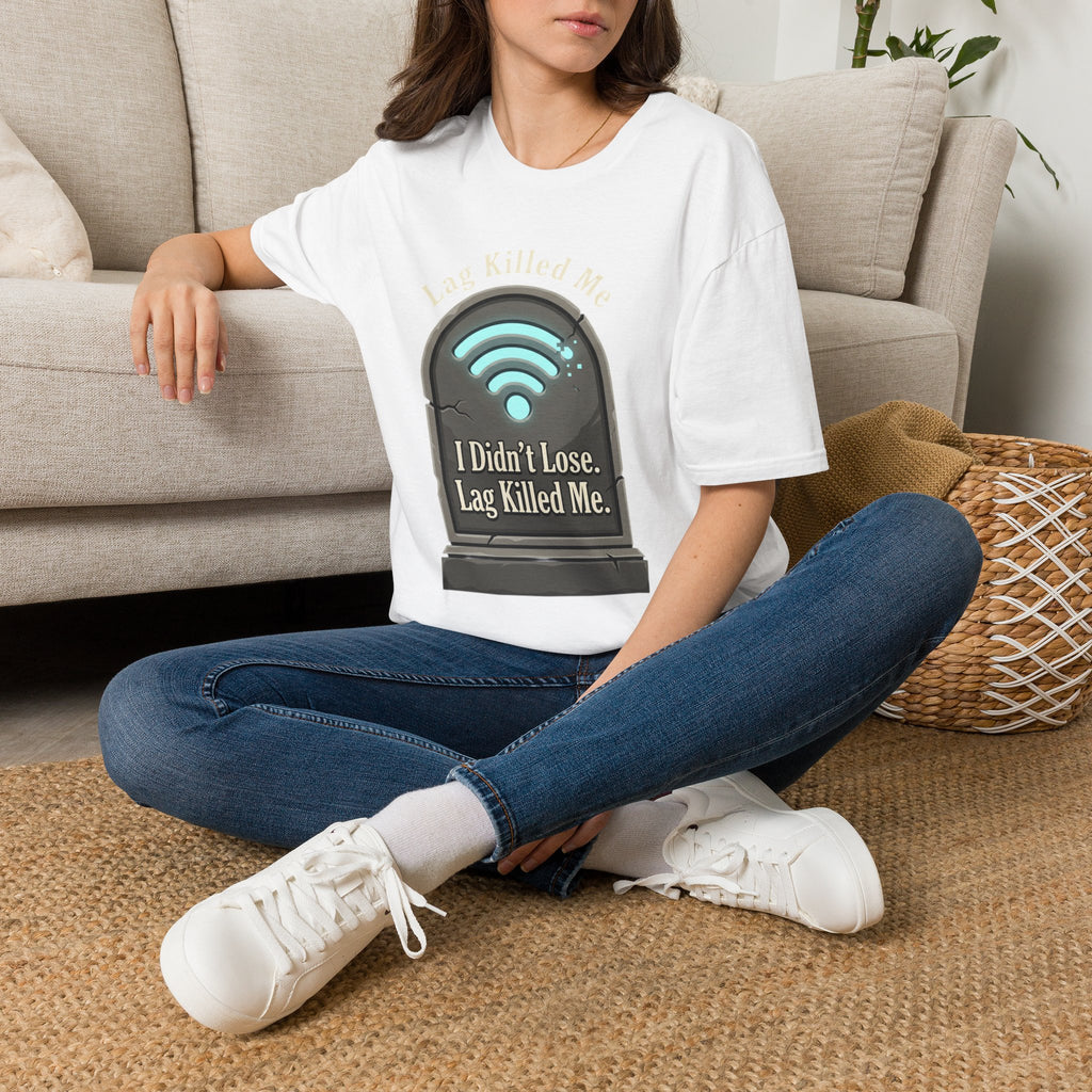 Gamer T-Shirt — “I didn’t lose, lag killed me” Funny Gaming Tee