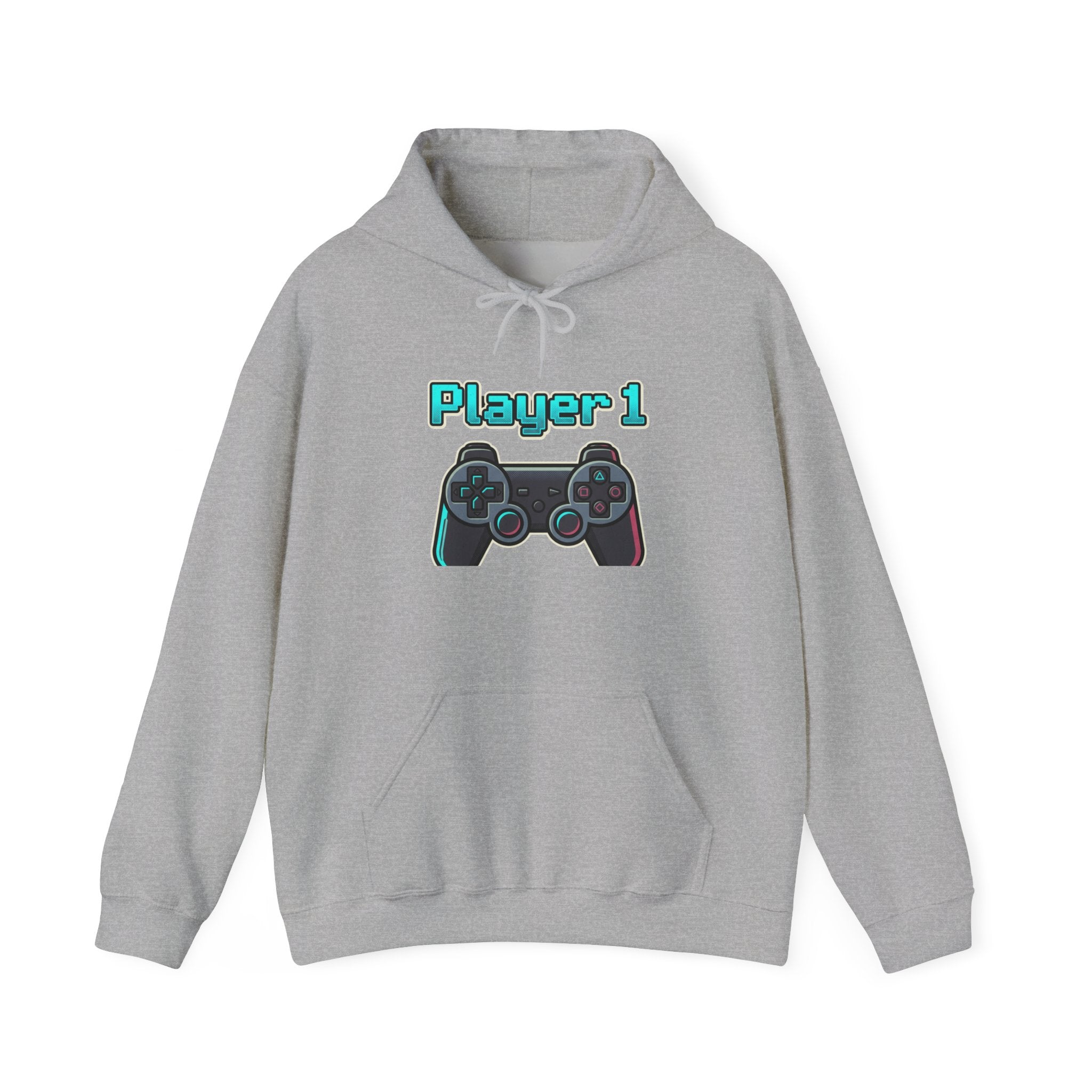 Player 1 Retro Controller Hoodie — Gamer Sweatshirt